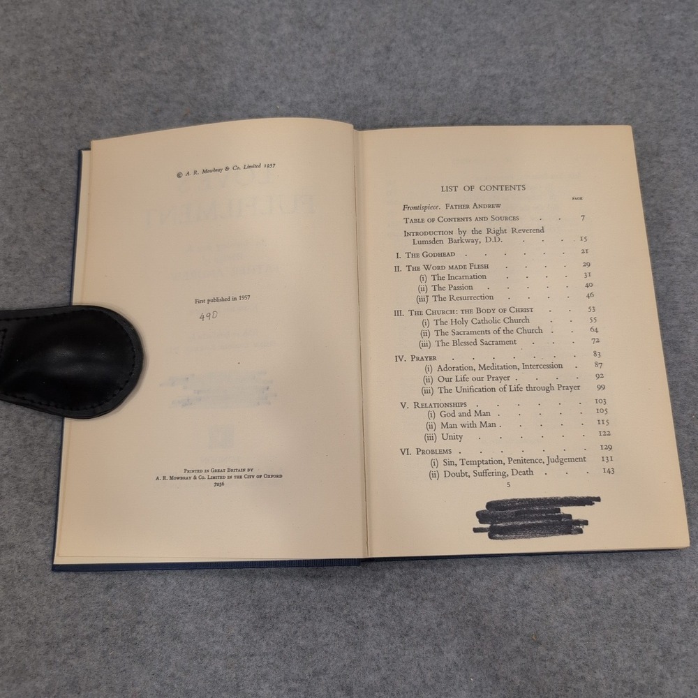 Loves‎ Fulfilment Father Andrew Anthology 1957 Mowbrays Hardcover Religion Book - Picture 5 of 6